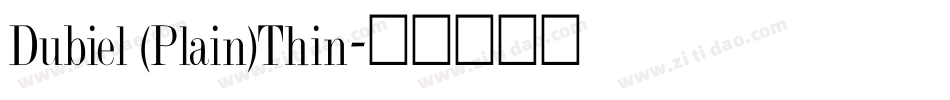 Dubiel (Plain)Thin字体转换